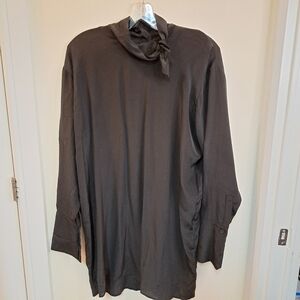 Silk oversized shirt dress